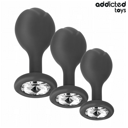 ADDICTED TOYS - 3ER-SET ANALPLUG MIT JUWEL