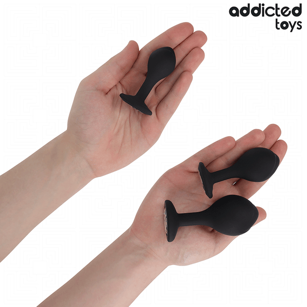 ADDICTED TOYS - 3ER-SET ANALPLUG MIT JUWEL