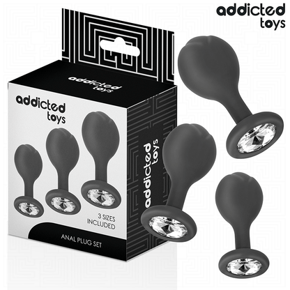 ADDICTED TOYS - 3ER-SET ANALPLUG MIT JUWEL