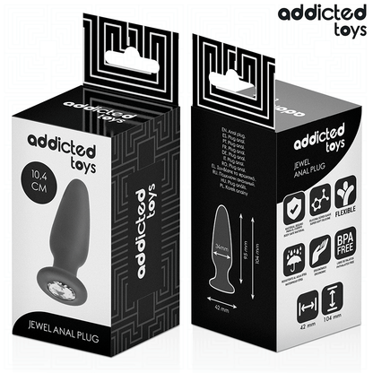 ADDICTED TOYS - ANAL PLUG MIT JUWEL GRÖSSE M 10,4 CM