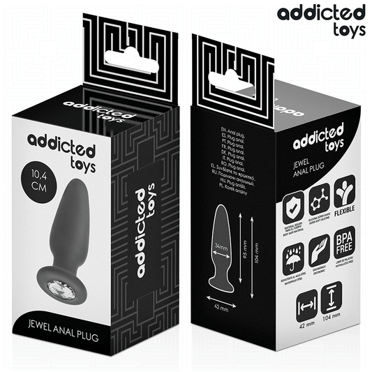 ADDICTED TOYS - ANAL PLUG MIT JUWEL GRÖSSE M 10,4 CM