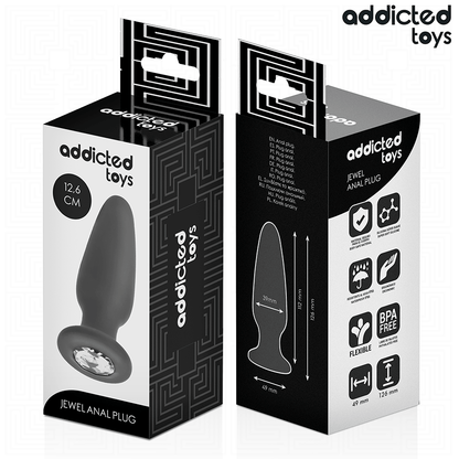 ADDICTED TOYS - ANAL PLUG MIT JUWEL GRÖSSE L 12,6 CM