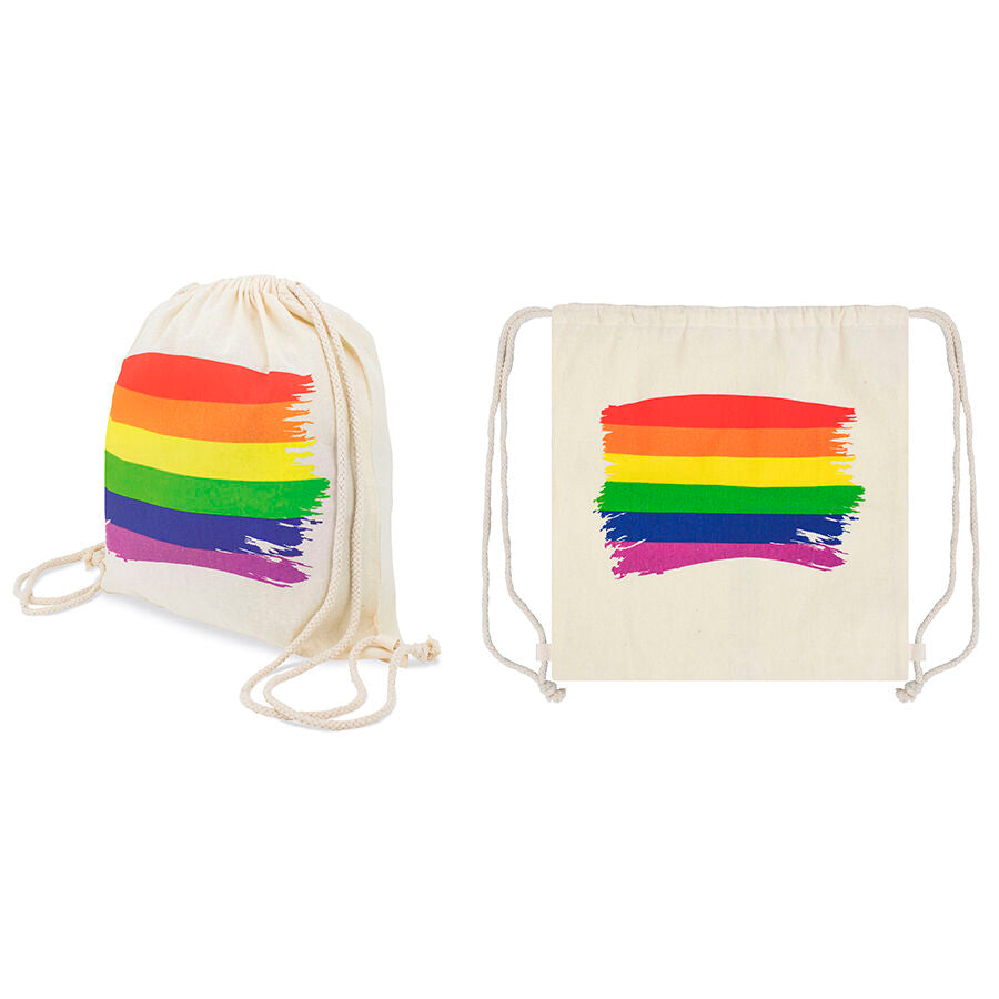 PRIDE - SAC À DOS EN COTON AVEC DRAPEAU LGBT