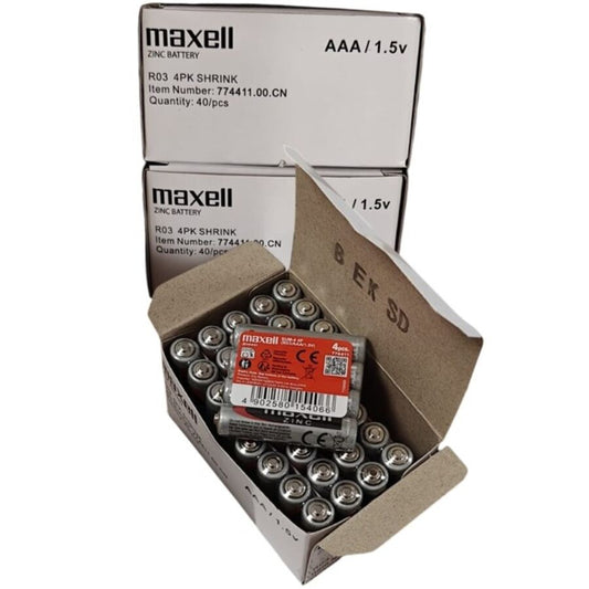 MAXELL - BATTERIE SALINA MANGANESO AAA R03 EINZIEHBAR*4