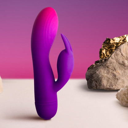 ROCKS-OFF - GLO-GIRL LILA RABBIT VIBRATOR