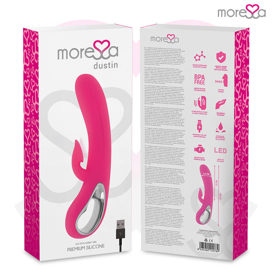 MORESSA - DUSTIN ONDES STIMULANTES CLITORIALES ET FORTES VIBRATIONS SILICONE PREMIUM RECHARGEABLE