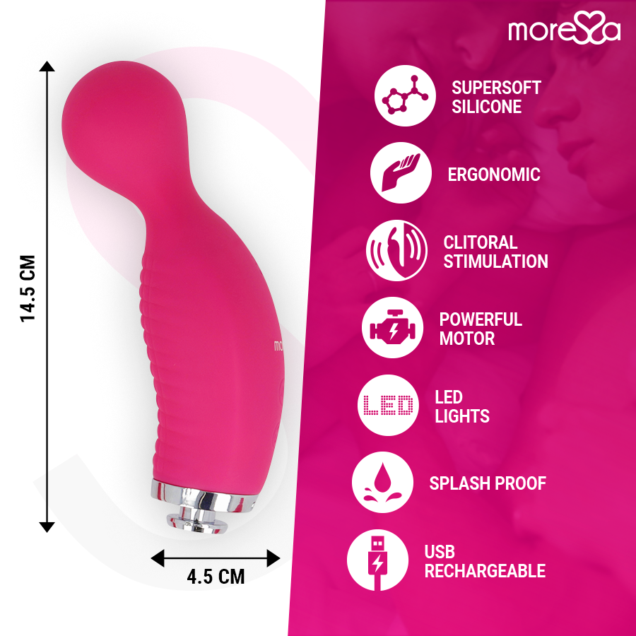MORESSA - KIRK DUO ONDES STIMULANTES + MASSEUR MULTIFONCTIONNEL RECHARGEABLE EN SILICONE PREMIUM