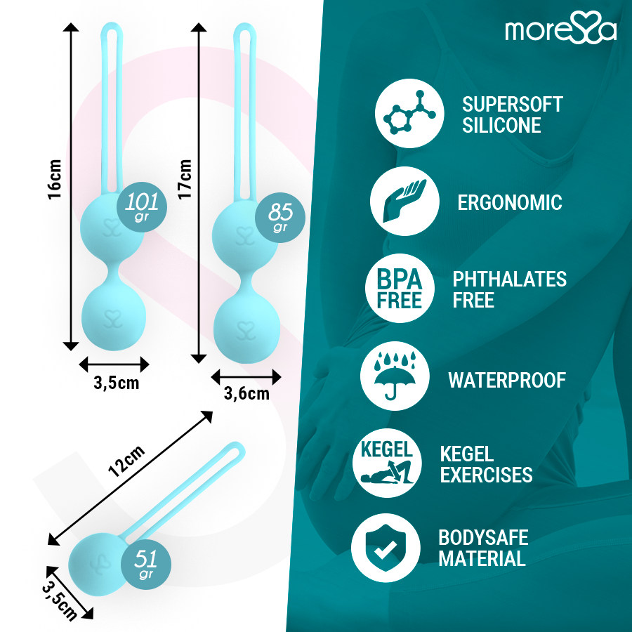 MORESSA - OSIAN SET PREMIUM SILICONE TURQUOISE