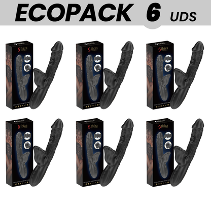 ECOPACKS 6 EINHEITEN - IBIZA VIBRATOR UND KLITORISSTIMULATOR MIT BEISS- UND ROTATIONSEFFEKT