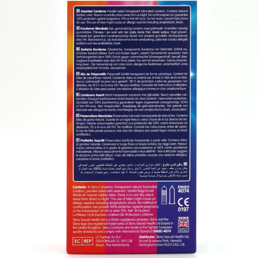 SKINS - SORTIERTE PREMIUM-KONDOME PACKUNG 16