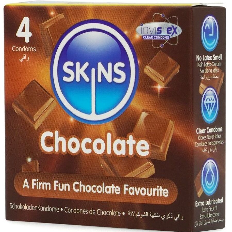 SKINS - SCHOKOLADE PREMIUM-KONDOME PACKUNG 4