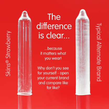 SKINS - ERDBEERE PREMIUM-KONDOME PACKUNG 8
