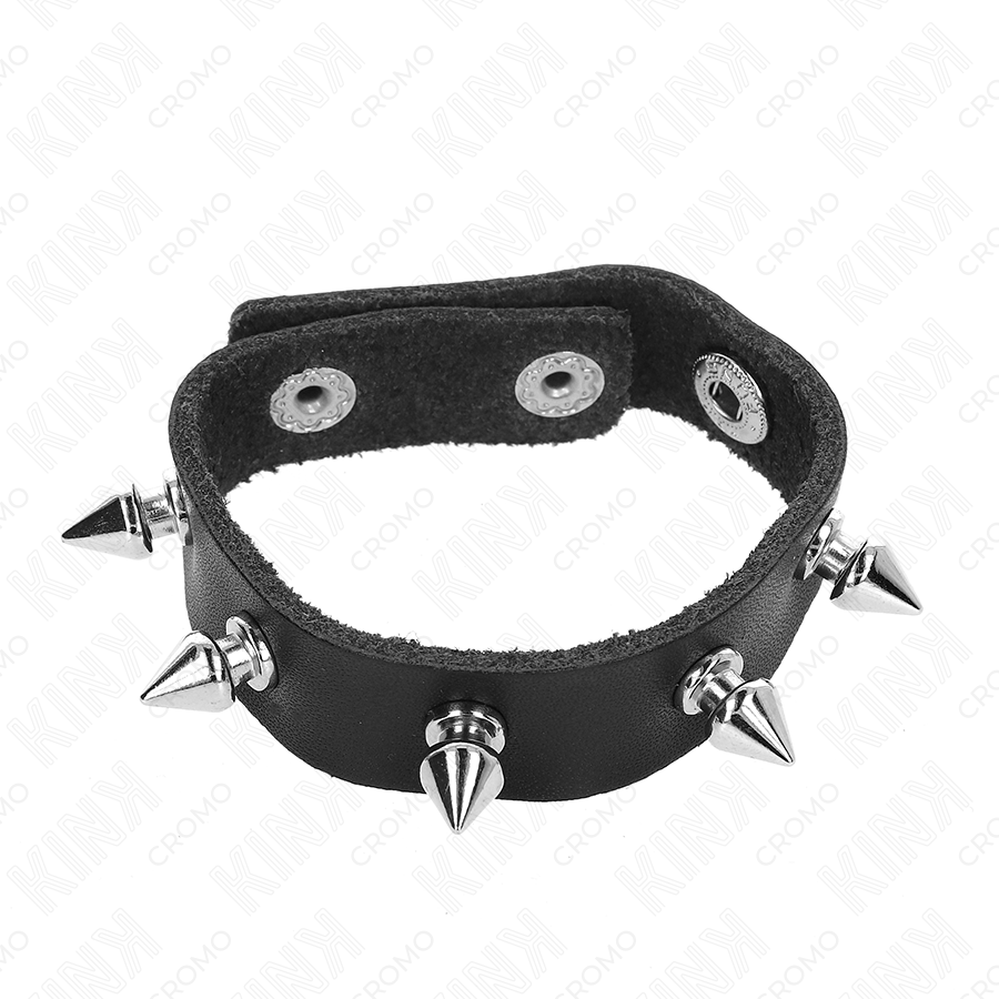 KINK - LEDEREN PENISRING MET SPIKES 21,5 X 1,6 CM
