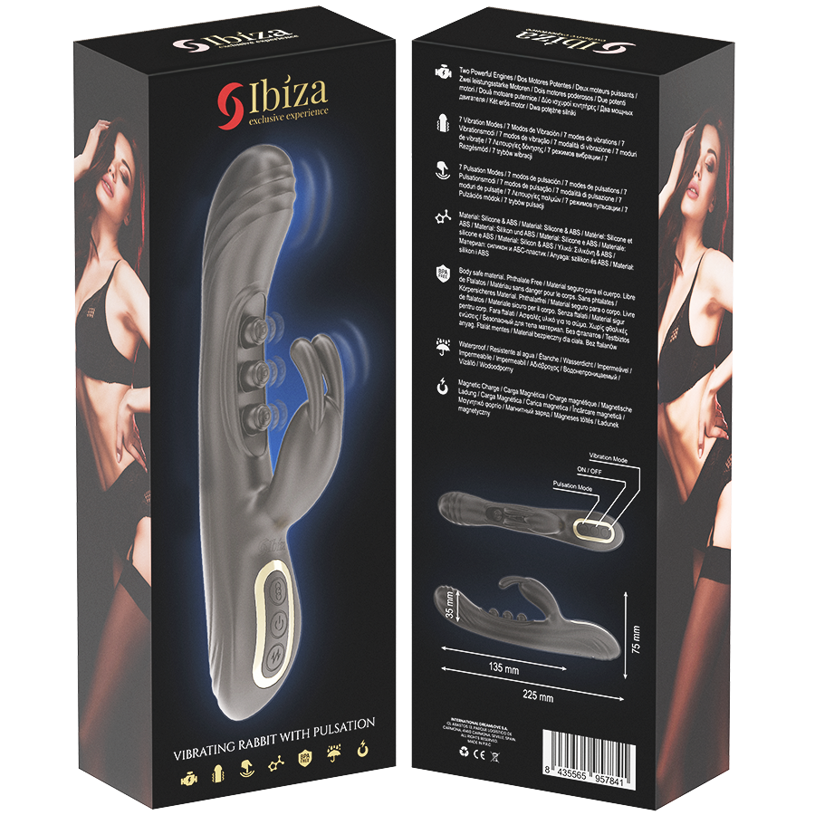 IBIZA - VIBRIERENDES RABBIT MIT PULSATION