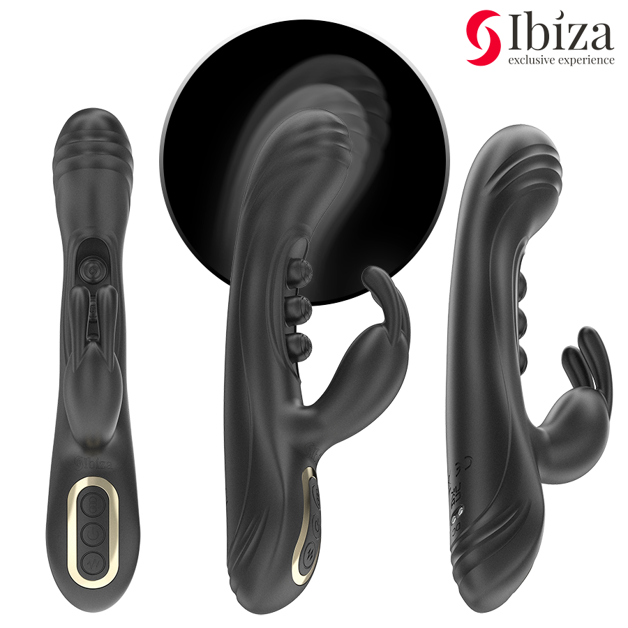 IBIZA - VIBRIERENDES RABBIT MIT PULSATION