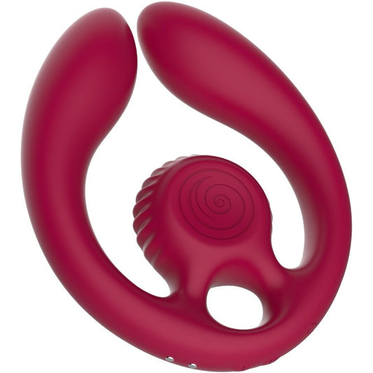 SNAIL VIBE - GIZI DUO PAARSTIMULATOR FERNBEDIENUNG BURGUND