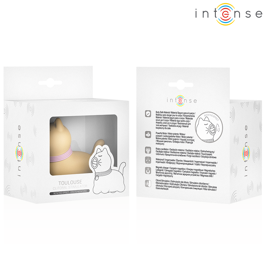INTENSE - TOULOUSE STIMULATOR MIT 360º ROTIERENDER ZUNGE GELB