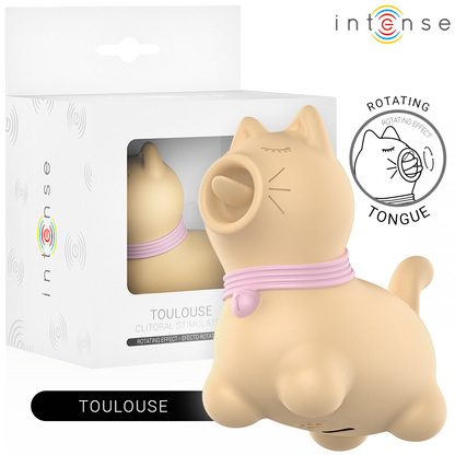 INTENSE - TOULOUSE STIMULATOR MIT 360º ROTIERENDER ZUNGE GELB