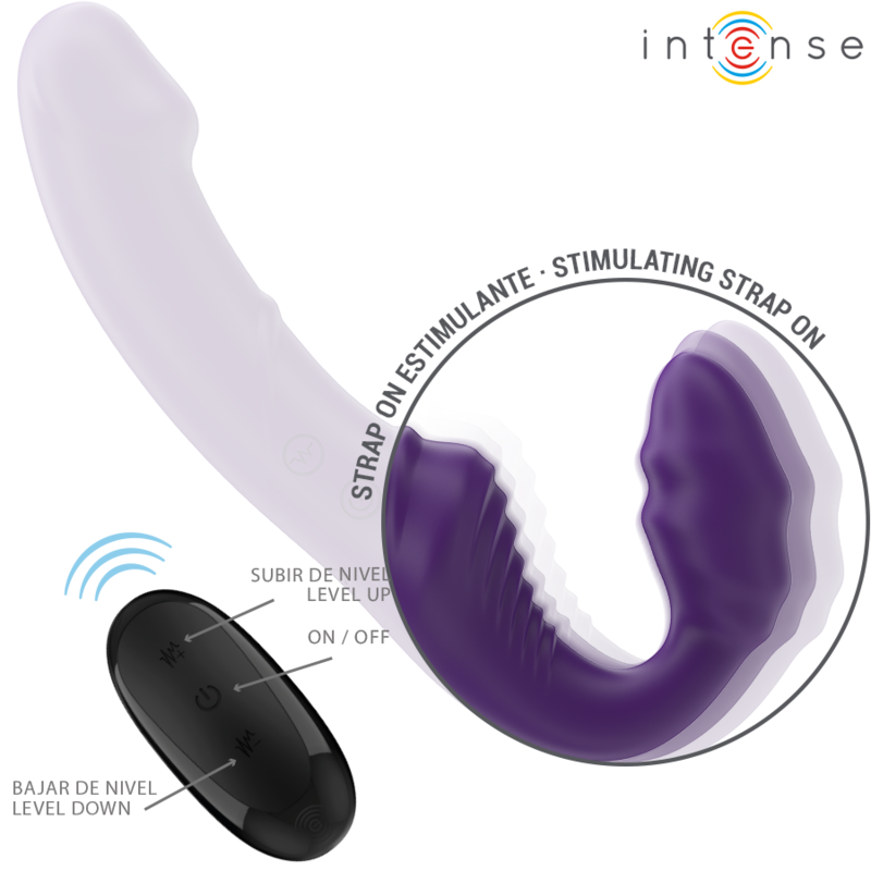 INTENSE - JILL DUBBELE VIBRATOR 20 CM PAARSE AFSTANDSBEDIENING