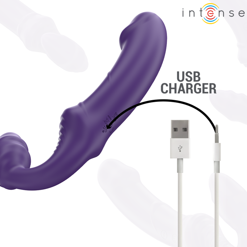 INTENSE - JILL DUBBELE VIBRATOR 20 CM PAARSE AFSTANDSBEDIENING