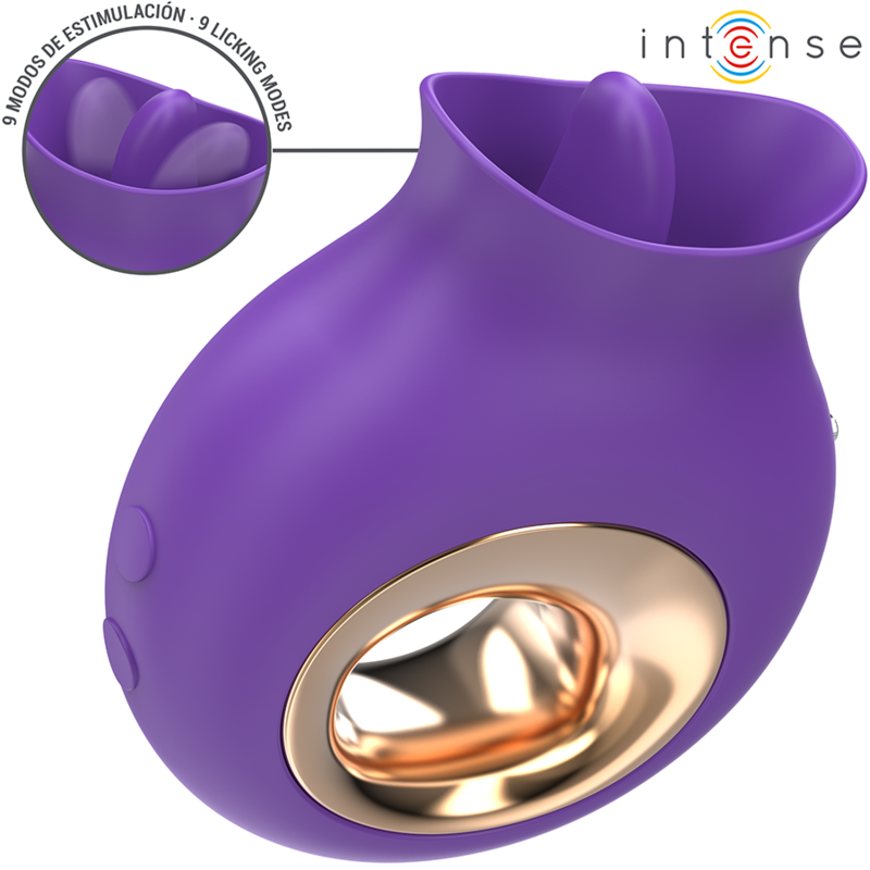 INTENSE - STIMULATEUR CLITORIS TULI 9 VIBRATIONS &amp; 9 OSCILLATIONS VIOLET