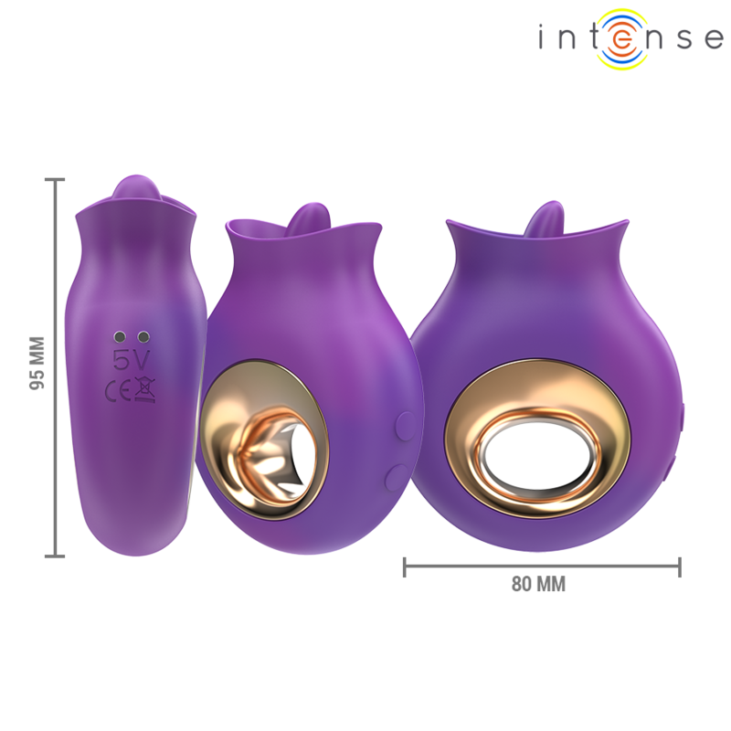 INTENSE - STIMULATEUR CLITORIS TULI 9 VIBRATIONS &amp; 9 OSCILLATIONS VIOLET