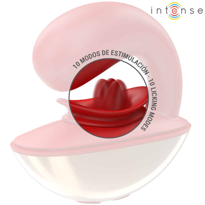 INTENSE - MARIAH VIBRATOR &amp; STIMULATOR IN U-SHAPE 10 VIBRATIONS RED