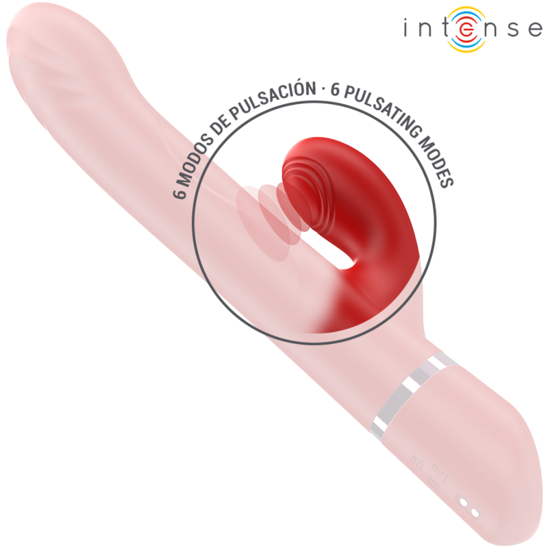 INTENSE - LELE VIBRATEUR MULTIFONCTIONNEL ROTATIF &amp; OSCILLATION &amp; STIMULATION ROUGE