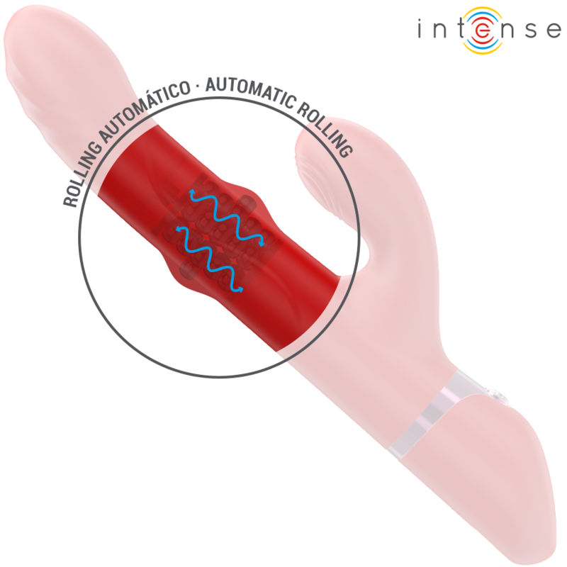 INTENSE - LELE VIBRATEUR MULTIFONCTIONNEL ROTATIF &amp; OSCILLATION &amp; STIMULATION ROUGE