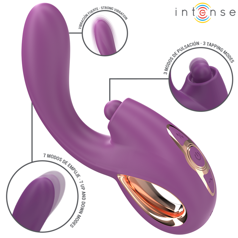 INTENSE - LALI MULTIFUNCTIONAL G-SPOT VIBRATOR TAPPING &amp; THROAT &amp; VIBRATION PURPLE
