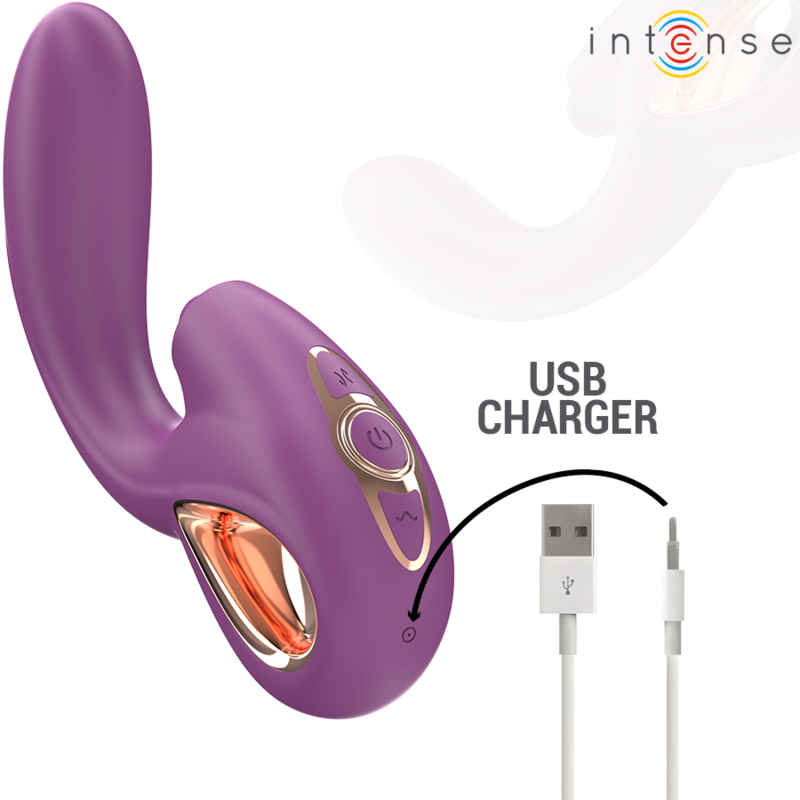 INTENSE - LALI MULTIFUNCTIONAL G-SPOT VIBRATOR TAPPING &amp; THROAT &amp; VIBRATION PURPLE