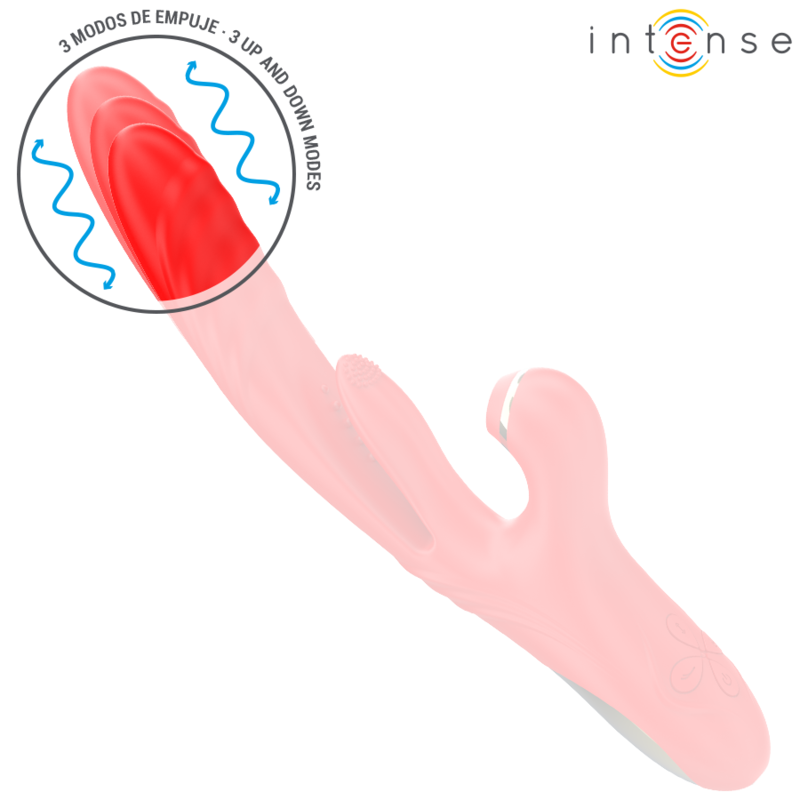 INTENSE - KAROL VIBRATEUR MULTIFONCTIONNEL GORGE &amp; STIMULATION &amp; ONDES STIMULANTES ROUGE