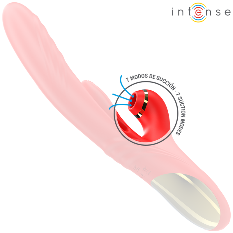 INTENSE - KAROL VIBRATEUR MULTIFONCTIONNEL GORGE &amp; STIMULATION &amp; ONDES STIMULANTES ROUGE