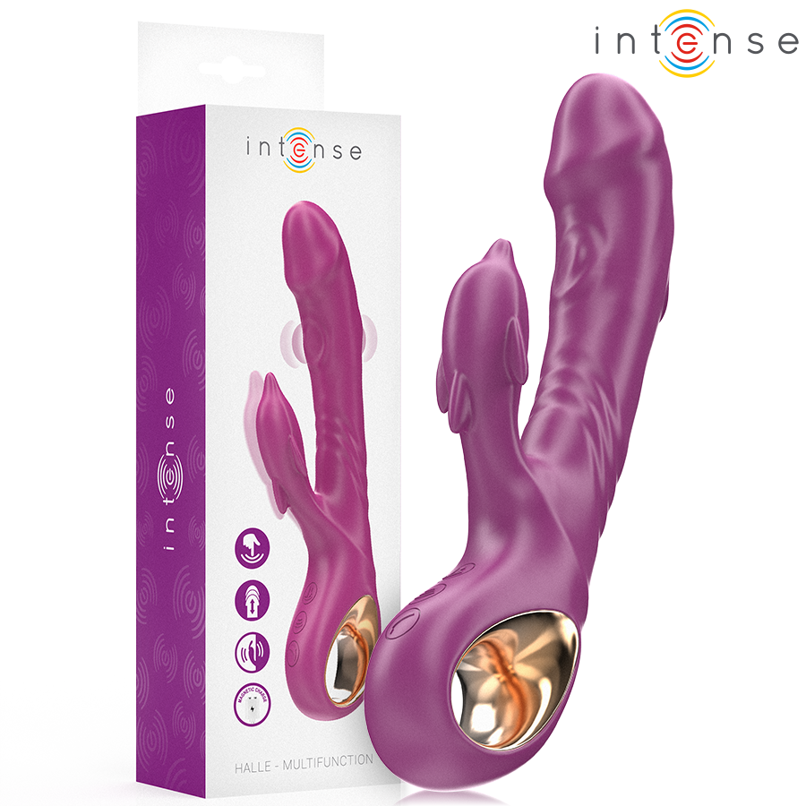 INTENSE - VIBRATEUR MULTIFONCTIONNEL HALLE AVEC LANGUE STIMULANT LES DAUPHIN VIOLET