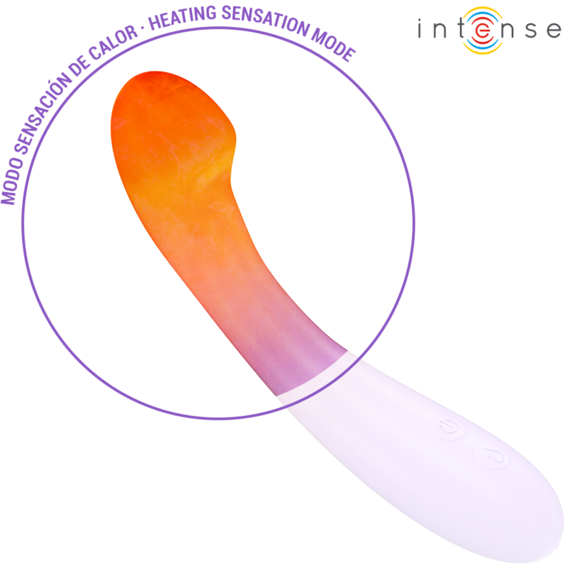 INTENSE - VIBRATEUR BECKY 19 CM CHAUFFANT 7 VIBRATIONS VIOLET