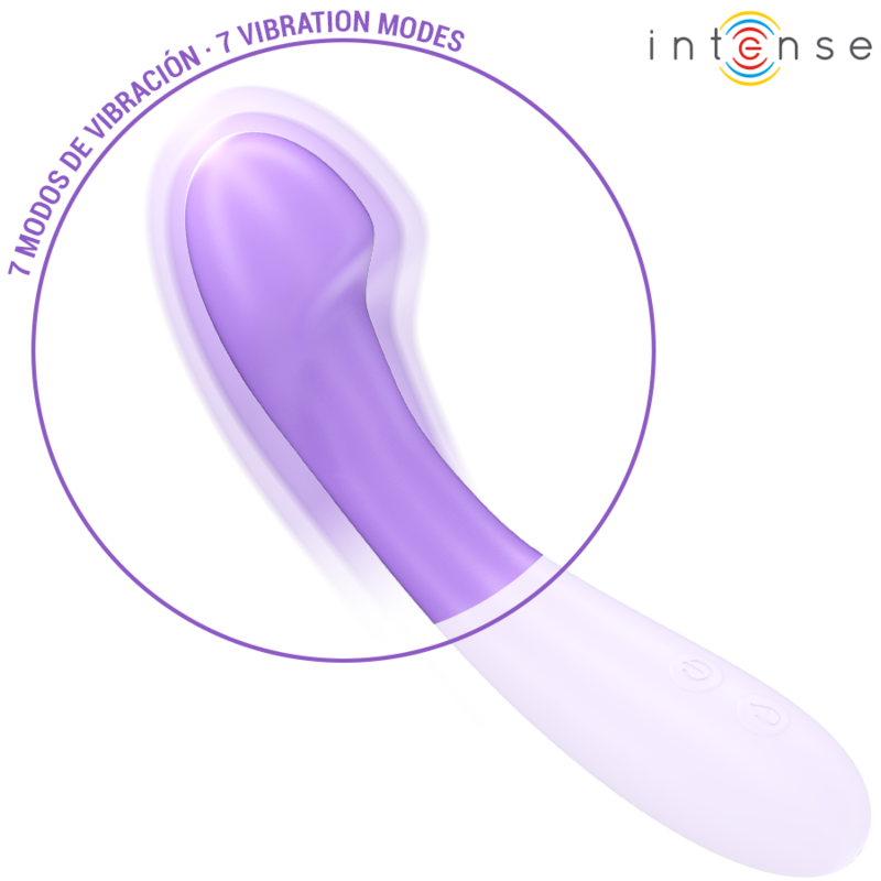 INTENSE - VIBRATEUR BECKY 19 CM CHAUFFANT 7 VIBRATIONS VIOLET