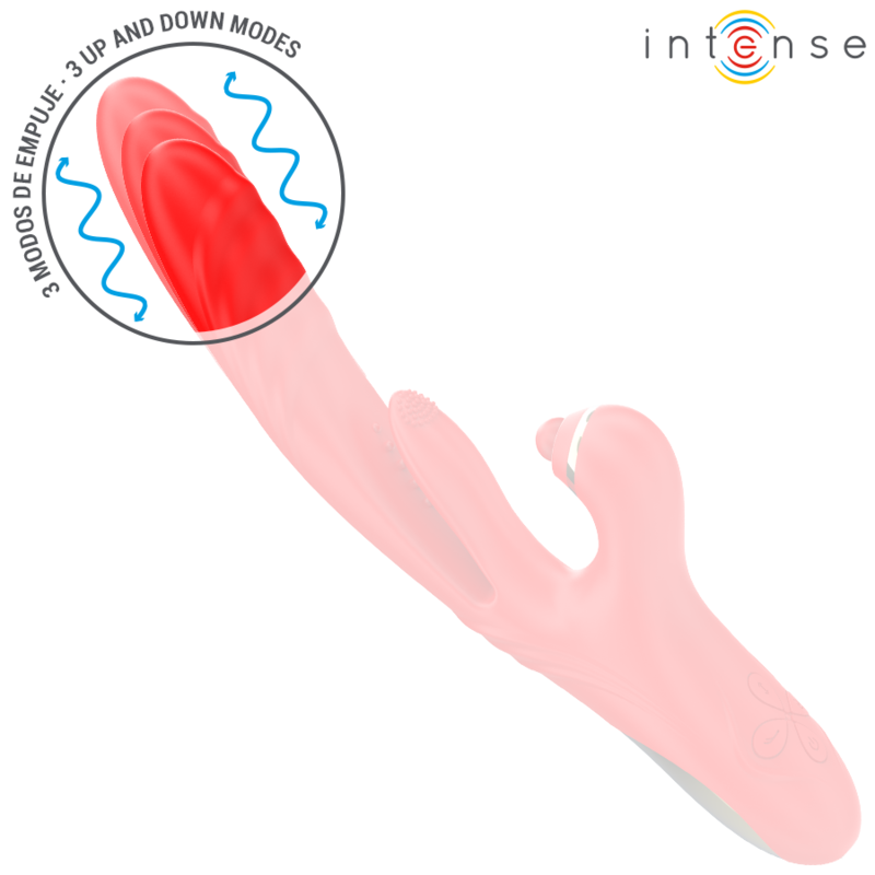 INTENSE - ROSALIA MULTIFUNCTIONELE VIBRATOR 3 IN 1 ROOD