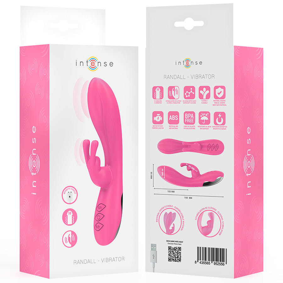 INTENSE - VIBRATEUR RANDALL RABBIT 10 VIBRATIONS ROSE