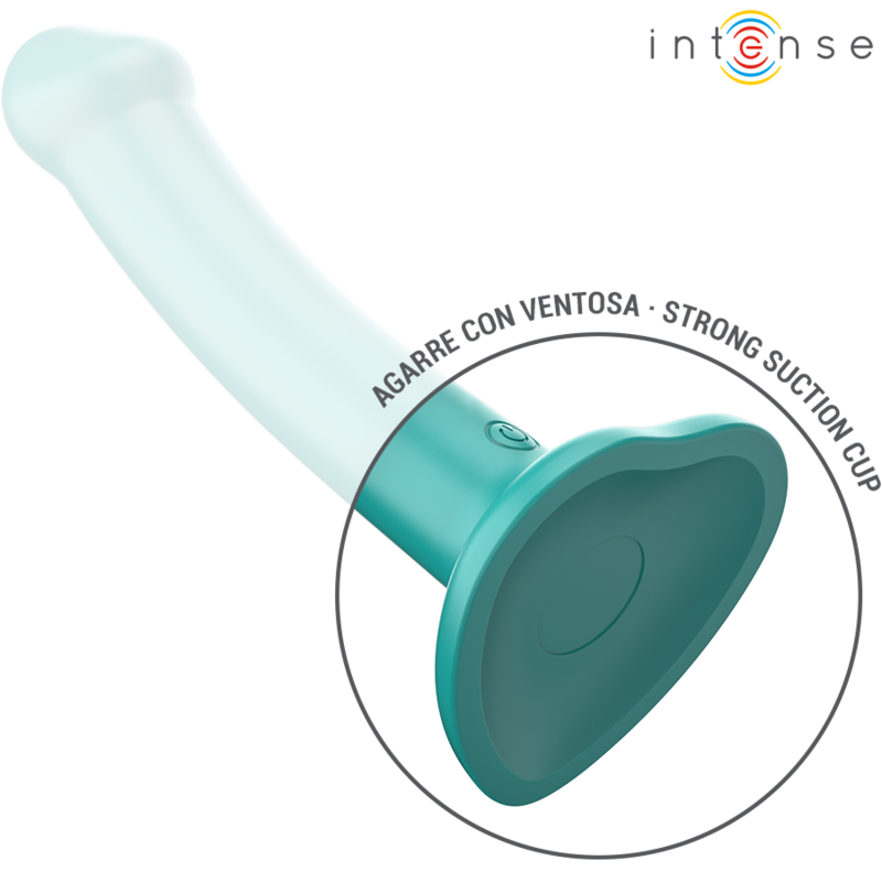 INTENSE - VIBRATEUR KATIE À VENTOUSES 10 VIBRATIONS TÉLÉCOMMANDE BLEUE