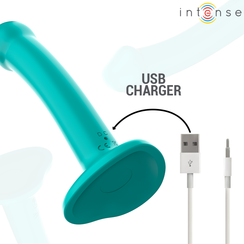 INTENSE - KATIE VIBRATOR MET ZUIGNAPPEN 10 VIBRATIES BLAUWE AFSTANDSBEDIENING