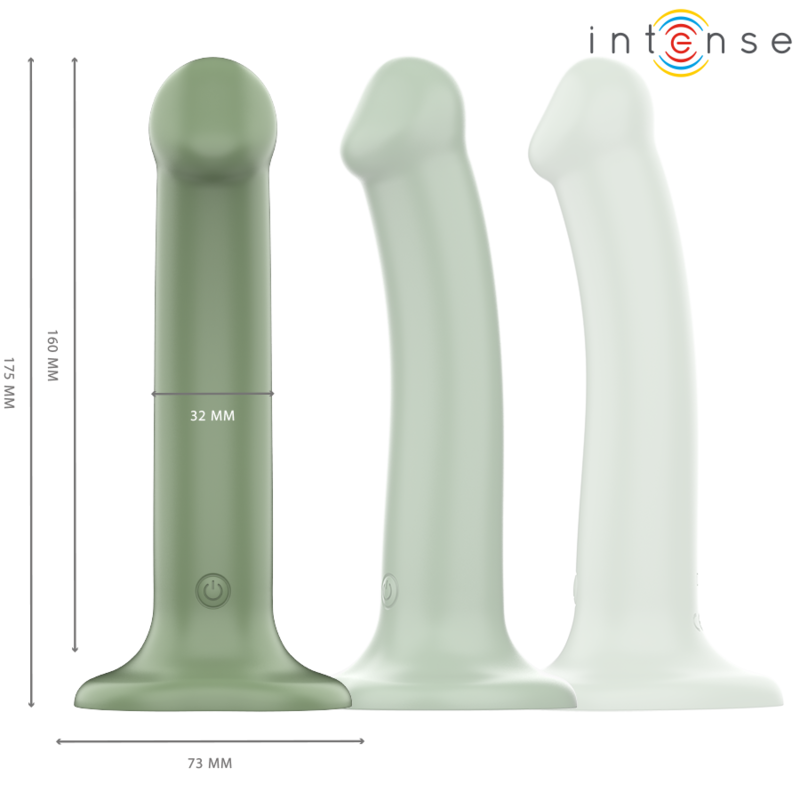 INTENSE - BECCA VIBRATEUR À VENTOUSE 10 VIBRATIONS TÉLÉCOMMANDE VERTE