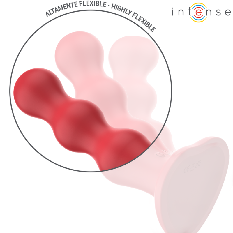 INTENSE - CODY VIBRATEUR AVEC VENTOUSES TÉLÉCOMMANDE ROUGE