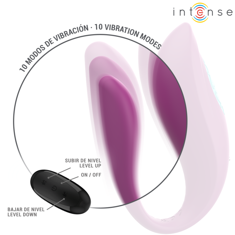 INTENSE - ANNIE U-VORMIGE VIBRATOR EN STIMULATOR PAARSE AFSTANDSBEDIENING