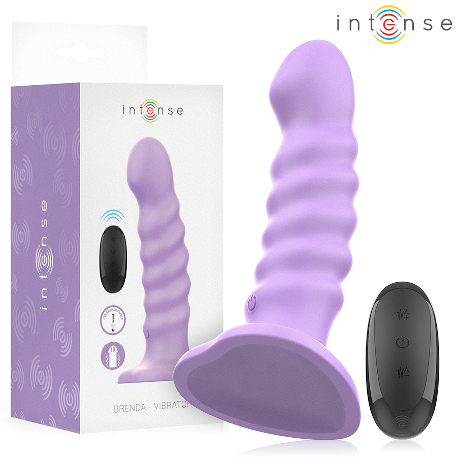 INTENSE - BRENDA VIBRATOR MAAT M SPIRAALONTWERP 10 VIBRATIES PAARSE AFSTANDSBEDIENING