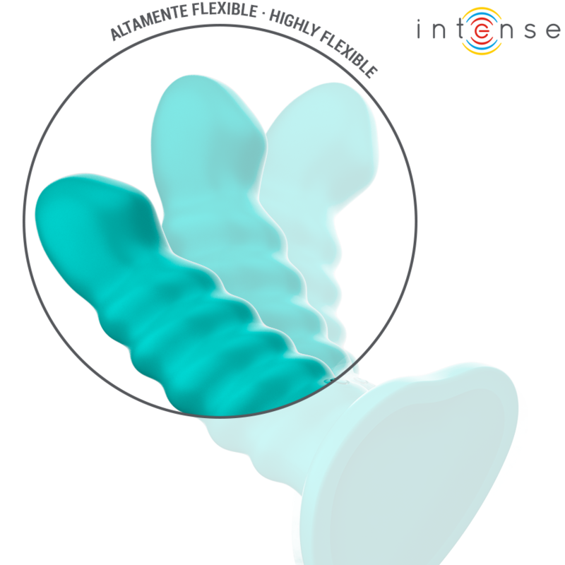 INTENSE - BUFFY VIBRATOR MAAT S SPIRAALONTWERP 10 VIBRATIES BLAUWE AFSTANDSBEDIENING