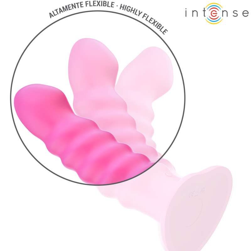 INTENSE - VIBRATEUR CINDY TAILLE L DESIGN SPIRALE 10 VIBRATIONS ROSE TÉLÉCOMMANDE