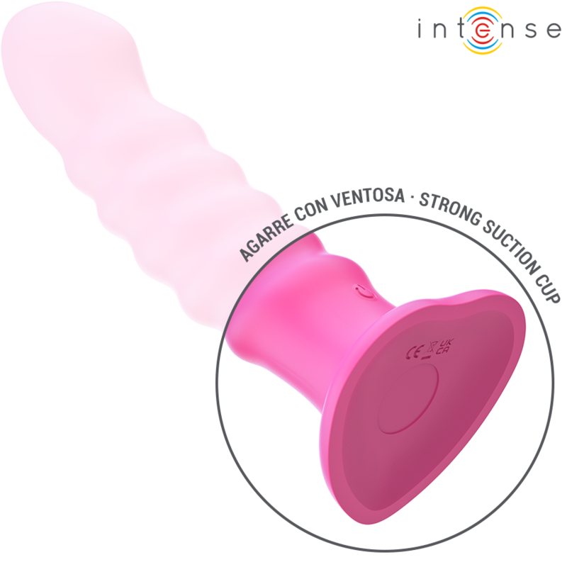 INTENSE - VIBRATEUR CINDY TAILLE L DESIGN SPIRALE 10 VIBRATIONS ROSE TÉLÉCOMMANDE
