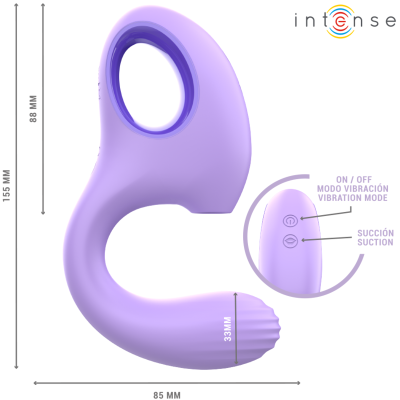 INTENSE - VIBRATEUR &amp; STIMULATEUR BAXTER VIOLET