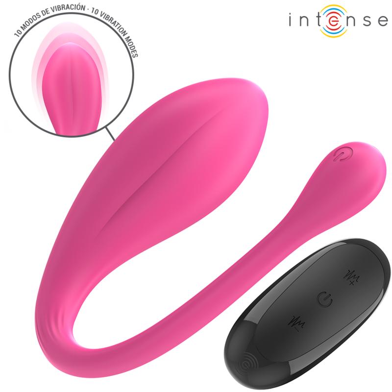 INTENSE - JANICE U VIBRATOR DUBBELE STIMULATIE 10 VIBRATIES ROZE AFSTANDSBEDIENING