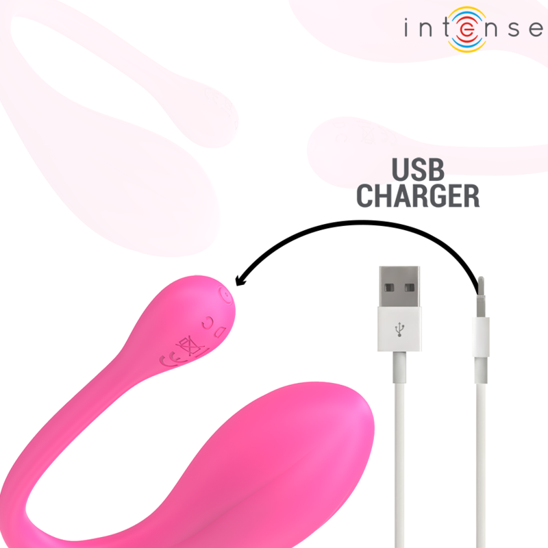 INTENSE - JANICE U VIBRATOR DUBBELE STIMULATIE 10 VIBRATIES ROZE AFSTANDSBEDIENING